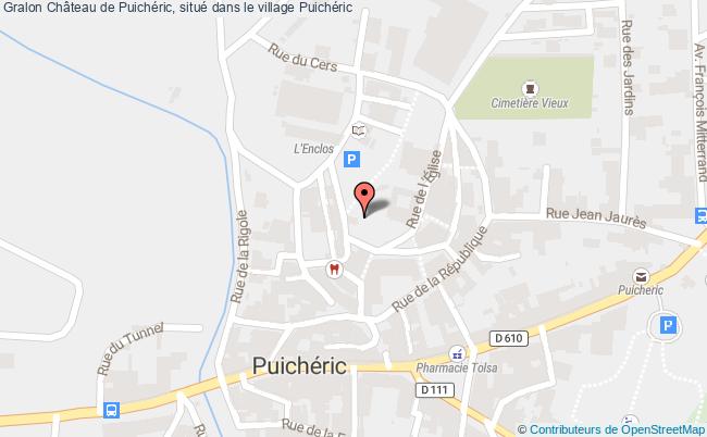 plan Château De Puichéric, Situé Dans Le Village Puichéric Puichéric