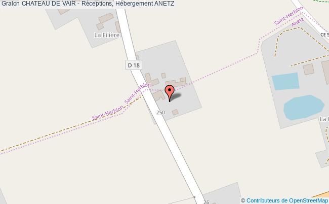plan Chateau De Vair - Réceptions, Hébergement Anetz ANETZ