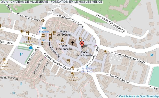 plan Chateau De Villeneuve - Fondation Emile Hugues Vence VENCE