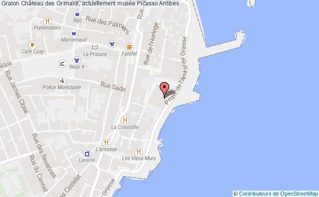 plan Château Des Grimaldi, Actuellement Musée Picasso Antibes Antibes