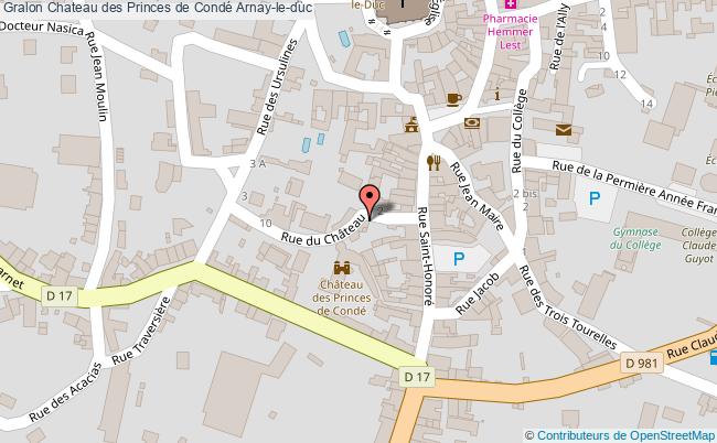plan Chateau Des Princes De Condé Arnay-le-duc Arnay-le-duc