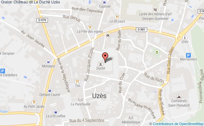 plan Château Dit Le Duché Uzès Uzès