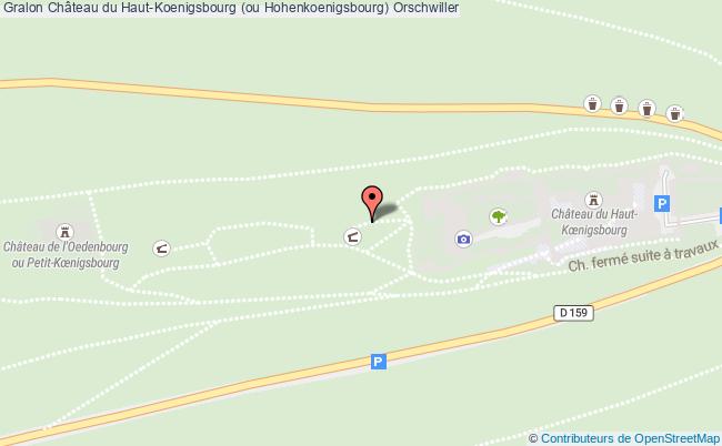 plan Château Du Haut-koenigsbourg (ou Hohenkoenigsbourg) Orschwiller Orschwiller