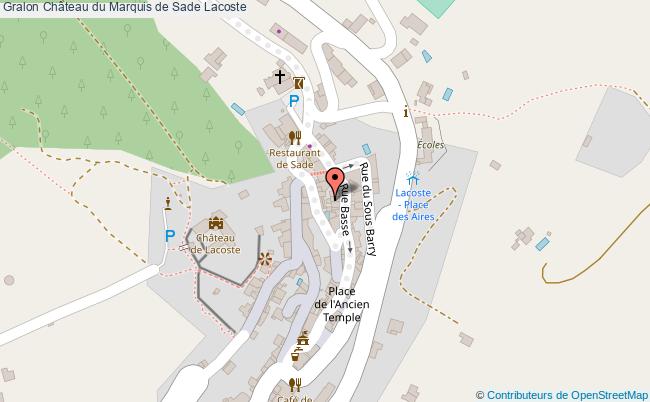 plan Château Du Marquis De Sade Lacoste Lacoste