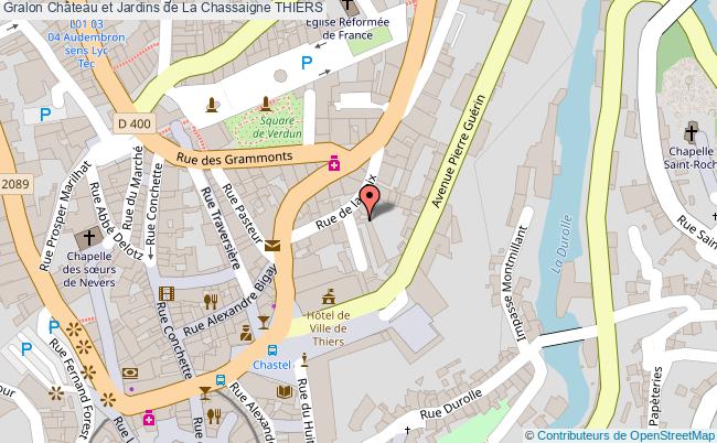 plan Château Et Jardins De La Chassaigne Thiers THIERS
