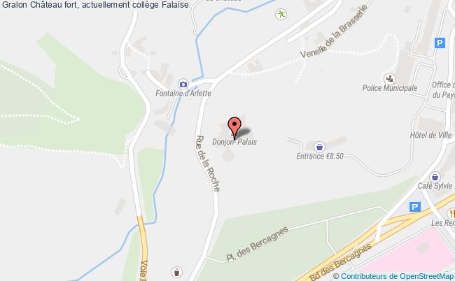 plan Château Fort, Actuellement Collège Falaise Falaise