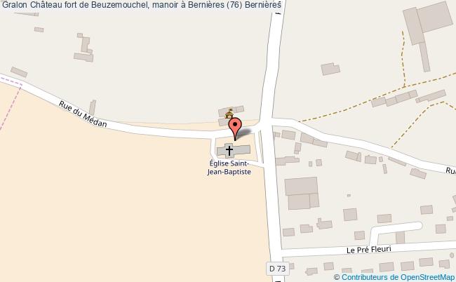 Château fort de Beuzemouchel, manoir à Bernières (76)