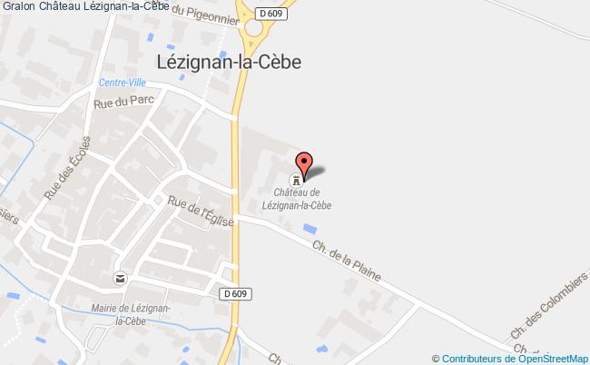 plan Château Lézignan-la-cèbe Lézignan-la-Cèbe