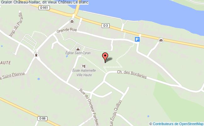 plan Château-naillac, Dit Vieux Château Le Blanc Le Blanc