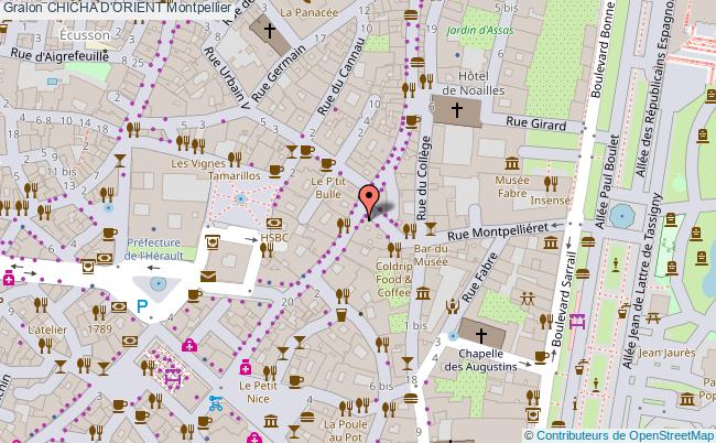 plan Chicha D'orient Montpellier Montpellier