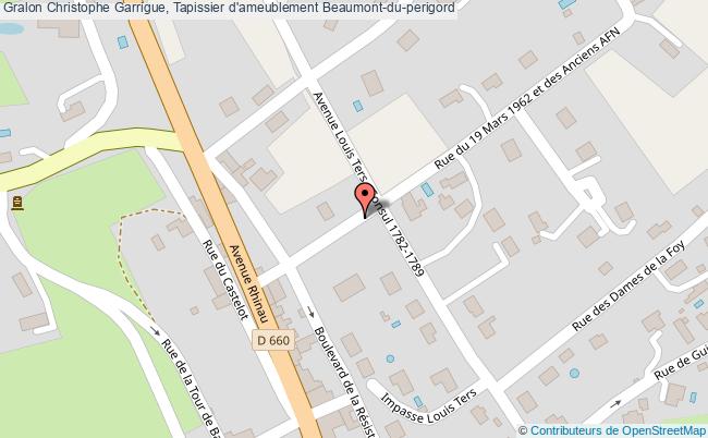 Christophe Garrigue, Tapissier d'ameublement