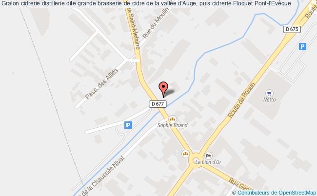 plan Cidrerie Distillerie Dite Grande Brasserie De Cidre De La Vallée D'auge, Puis Cidrerie Floquet Pont-l'evêque Pont-l'Evêque