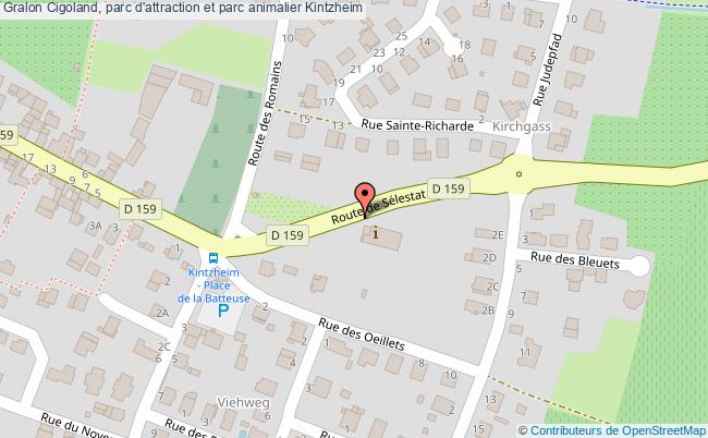 plan Cigoland, Parc D'attraction Et Parc Animalier Kintzheim Kintzheim