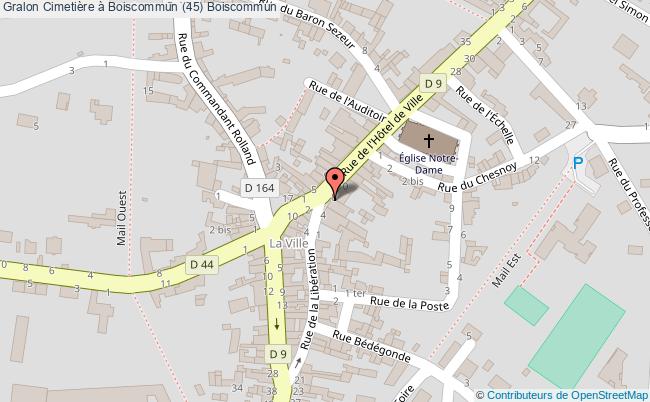 plan Cimetière à Boiscommun (45) Boiscommun Boiscommun