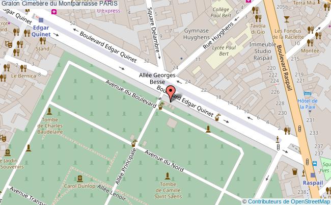 plan Cimetière Du Montparnasse Paris PARIS