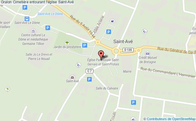 plan Cimetière Entourant L'église Saint-avé Saint-Avé