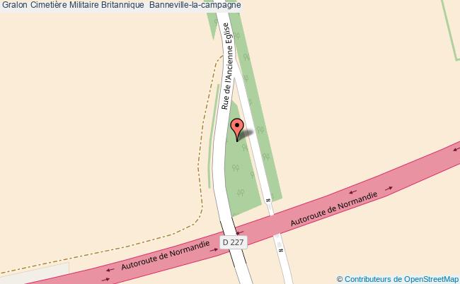 plan Cimetière Militaire Britannique  Banneville-la-campagne Banneville-la-campagne