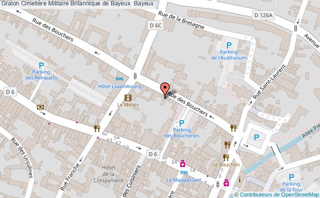 plan Cimetière Militaire Britannique De Bayeux  Bayeux Bayeux