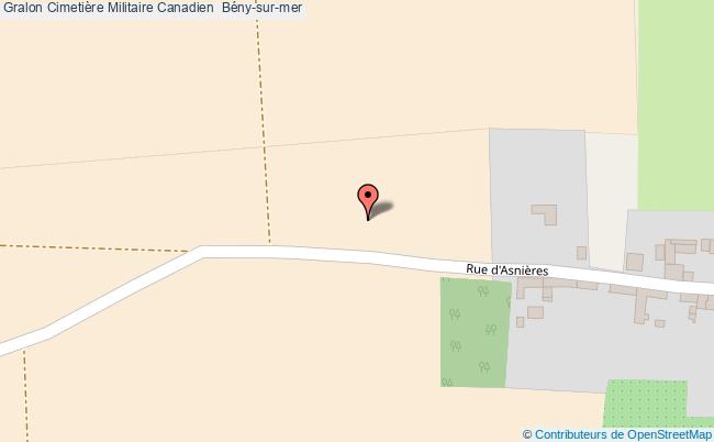 plan Cimetière Militaire Canadien  Bény-sur-mer Bény-sur-mer