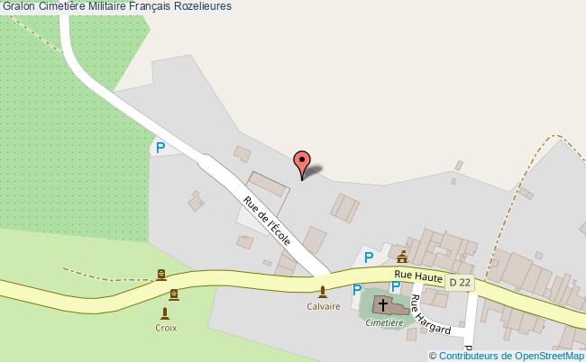 plan Cimetière Militaire Français Rozelieures Rozelieures