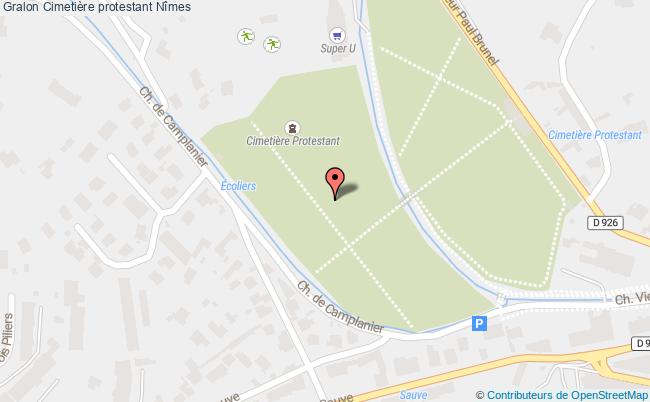 plan Cimetière Protestant Nîmes Nîmes