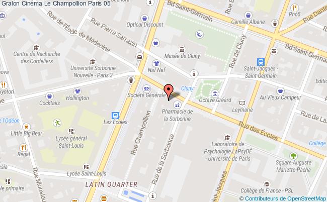 plan Cinéma Le Champollion Paris 05 Paris 05