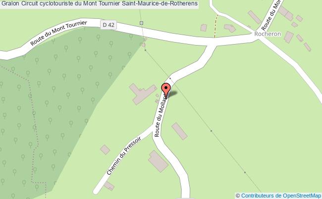 plan Circuit Cyclotouriste Du Mont Tournier Saint-maurice-de-rotherens Saint-Maurice-de-Rotherens