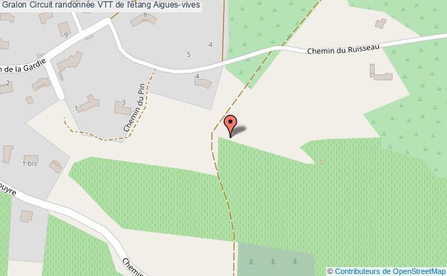 plan Circuit Randonnée Vtt De L'étang Aigues-vives Aigues-vives