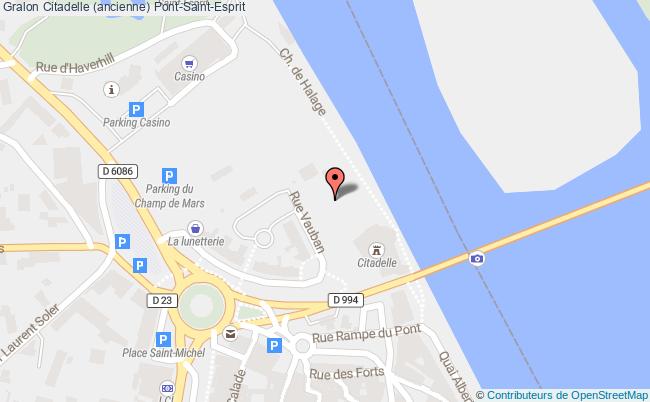 plan Citadelle (ancienne) Pont-saint-esprit Pont-Saint-Esprit