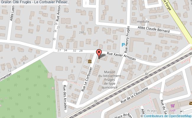 plan Cité Frugès - Le Corbusier Pessac Pessac