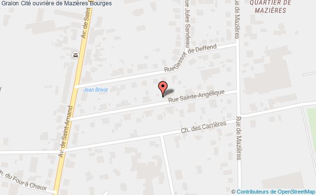 plan Cité Ouvrière De Mazières Bourges Bourges