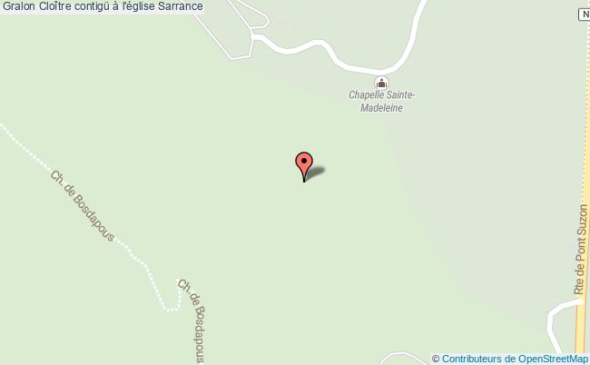 plan Cloître Contigü à L'église Sarrance Sarrance