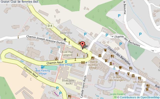 plan Club De Femmes Biot Biot