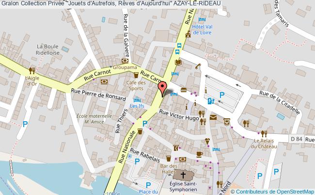 plan Collection Privée "jouets D'autrefois, Rêves D'aujourd'hui" Azay-le-rideau AZAY-LE-RIDEAU