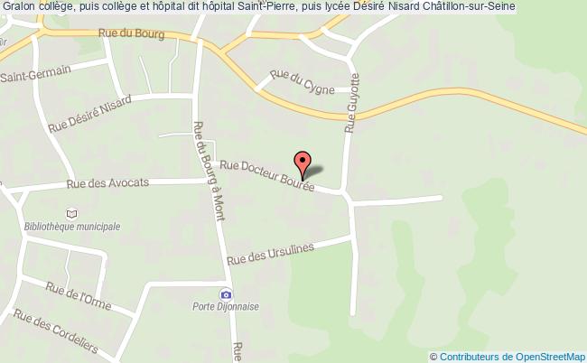 plan Collège, Puis Collège Et Hôpital Dit Hôpital Saint-pierre, Puis Lycée Désiré Nisard Châtillon-sur-seine Châtillon-sur-Seine