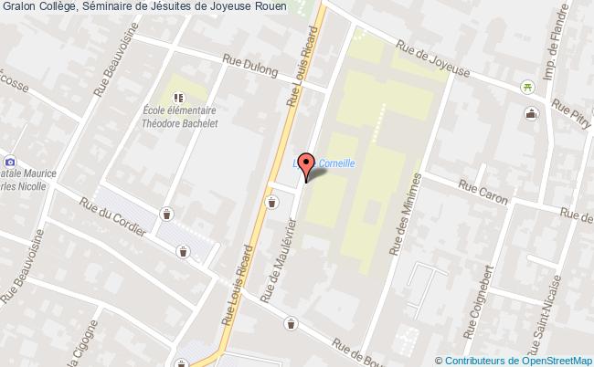 plan Collège, Séminaire De Jésuites De Joyeuse Rouen Rouen