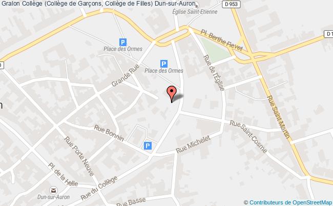 plan Collège (collège De Garçons, Collège De Filles) Dun-sur-auron Dun-sur-Auron