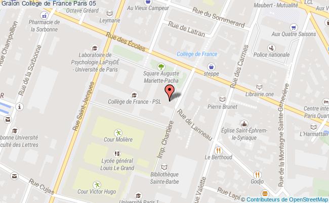 plan Collège De France Paris 05 Paris 05