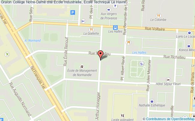 plan Collège Notre-dame Dite Ecole Industrielle, Ecole Technique Le Havre Le Havre