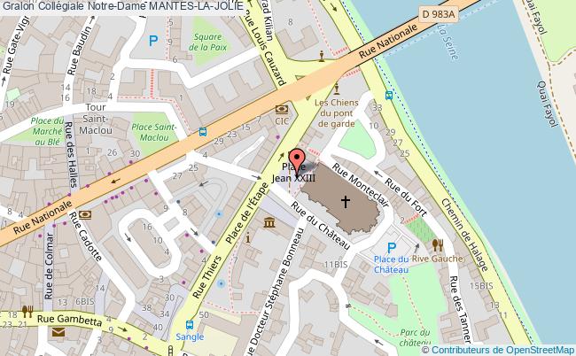 plan Collégiale Notre-dame Mantes-la-jolie MANTES-LA-JOLIE