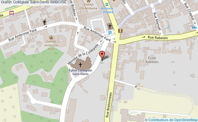 plan Collégiale Saint-denis Amboise AMBOISE