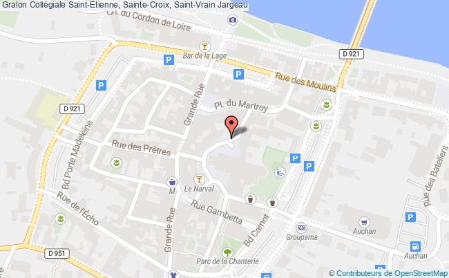 plan Collégiale Saint-etienne, Sainte-croix, Saint-vrain Jargeau Jargeau