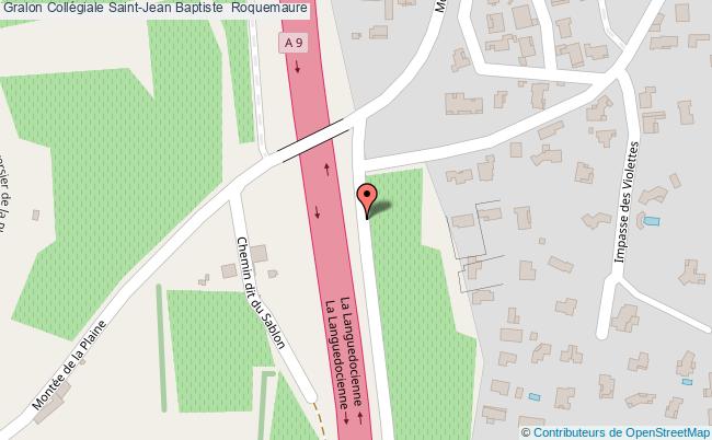 plan Collégiale Saint-jean Baptiste  Roquemaure Roquemaure