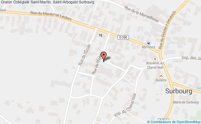 plan Collégiale Saint-martin, Saint-arbogast Surbourg Surbourg