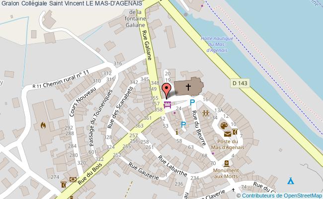 plan Collégiale Saint Vincent Le Mas-d'agenais LE MAS-D'AGENAIS