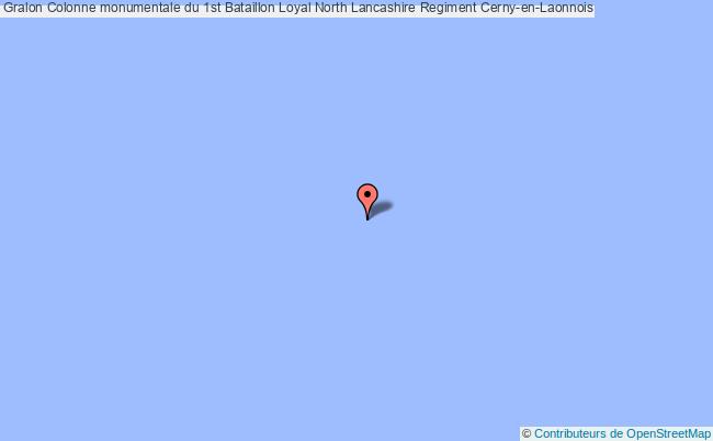 plan Colonne Monumentale Du 1st Bataillon Loyal North Lancashire Regiment Cerny-en-laonnois Cerny-en-Laonnois