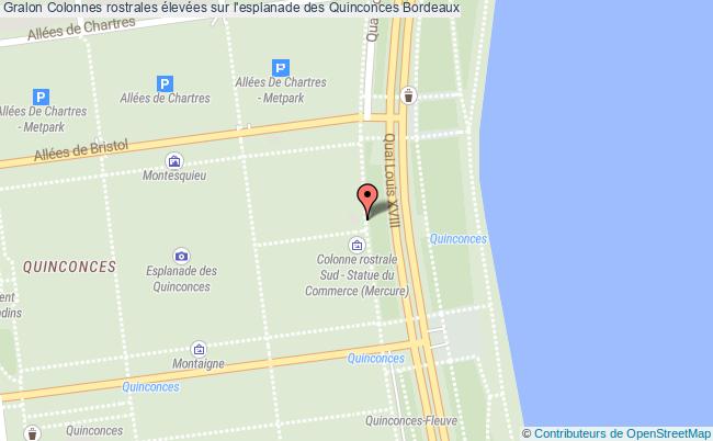 plan Colonnes Rostrales élevées Sur L'esplanade Des Quinconces Bordeaux Bordeaux