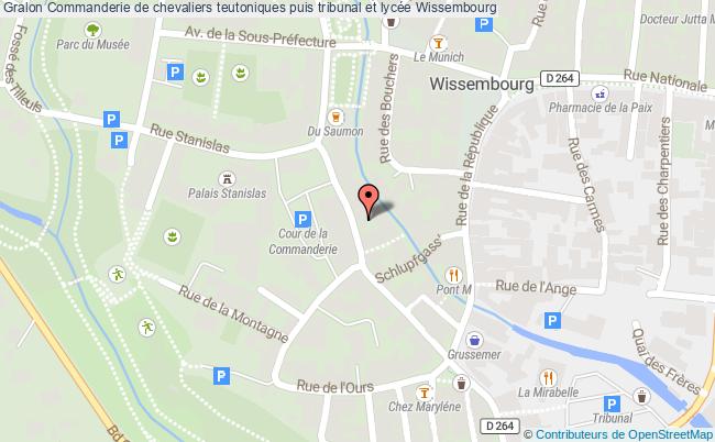plan Commanderie De Chevaliers Teutoniques Puis Tribunal Et Lycée Wissembourg Wissembourg