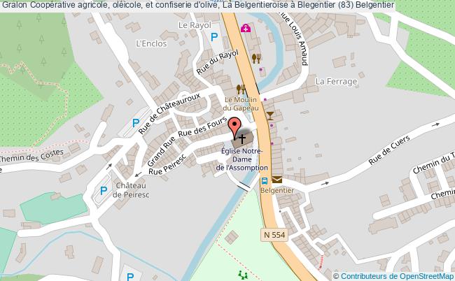 plan Coopérative Agricole, Oléicole, Et Confiserie D'olive, La Belgentieroise à Blegentier (83) Belgentier Belgentier