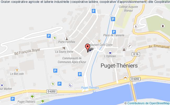 plan Coopérative Agricole Et Laiterie Industrielle (coopérative Laitière, Coopérative D'approvisionnement) Dite Coopérative D'approvisionnement Laitière Du Var Moyen Puget-théniers Puget-Théniers